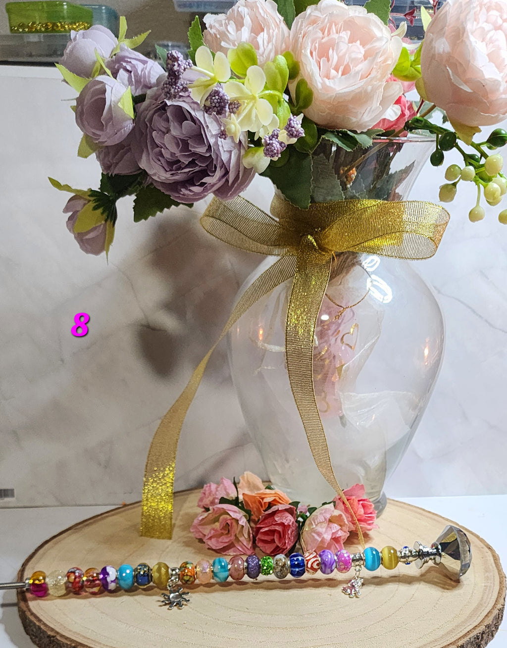 Magical fairy wand flower garden stakes
