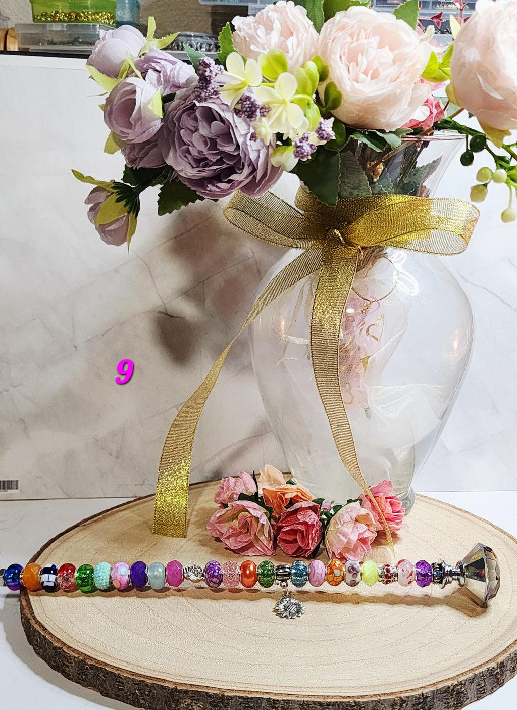 Magical fairy wand flower garden stakes