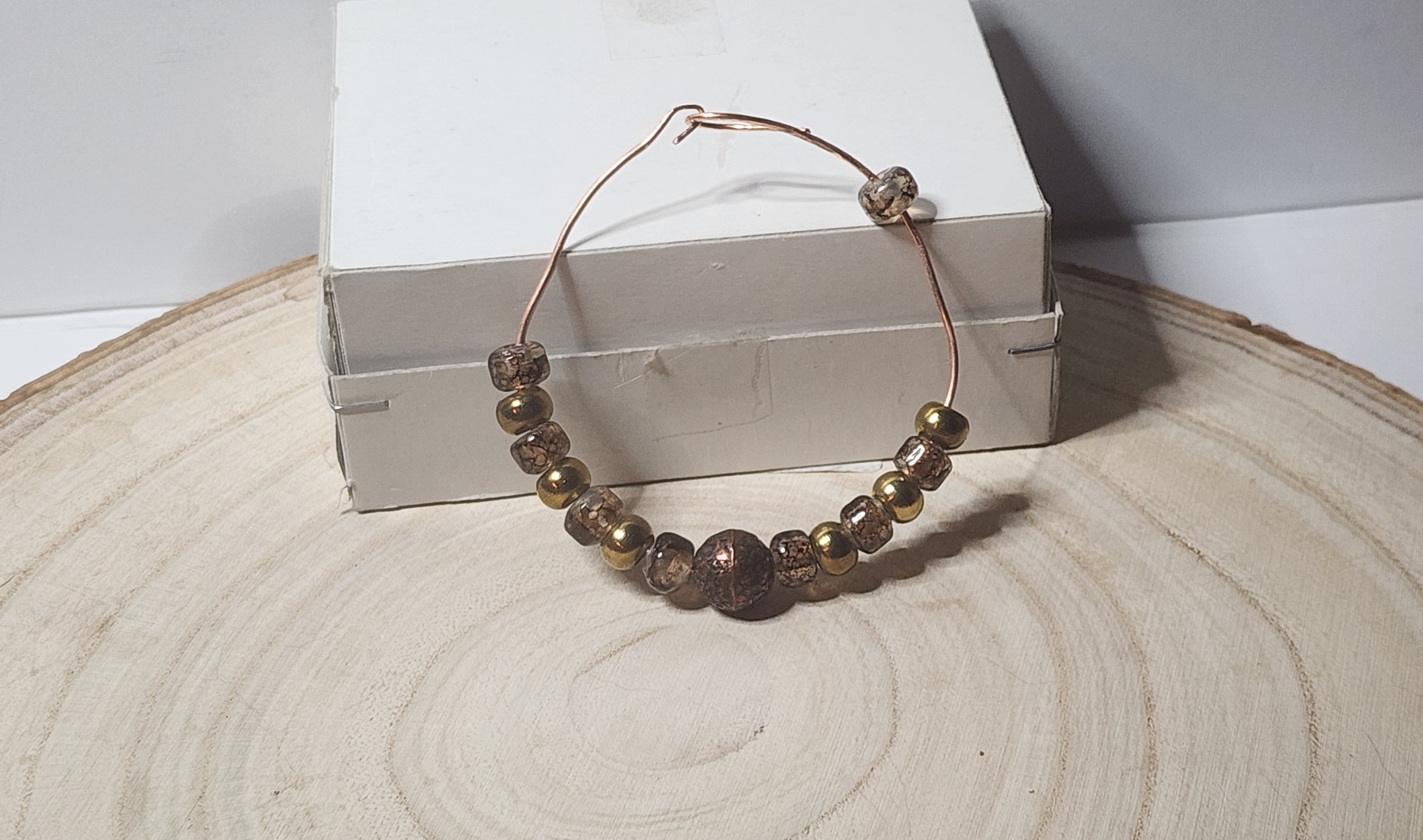 Copper wire stacking bangle bracelets
