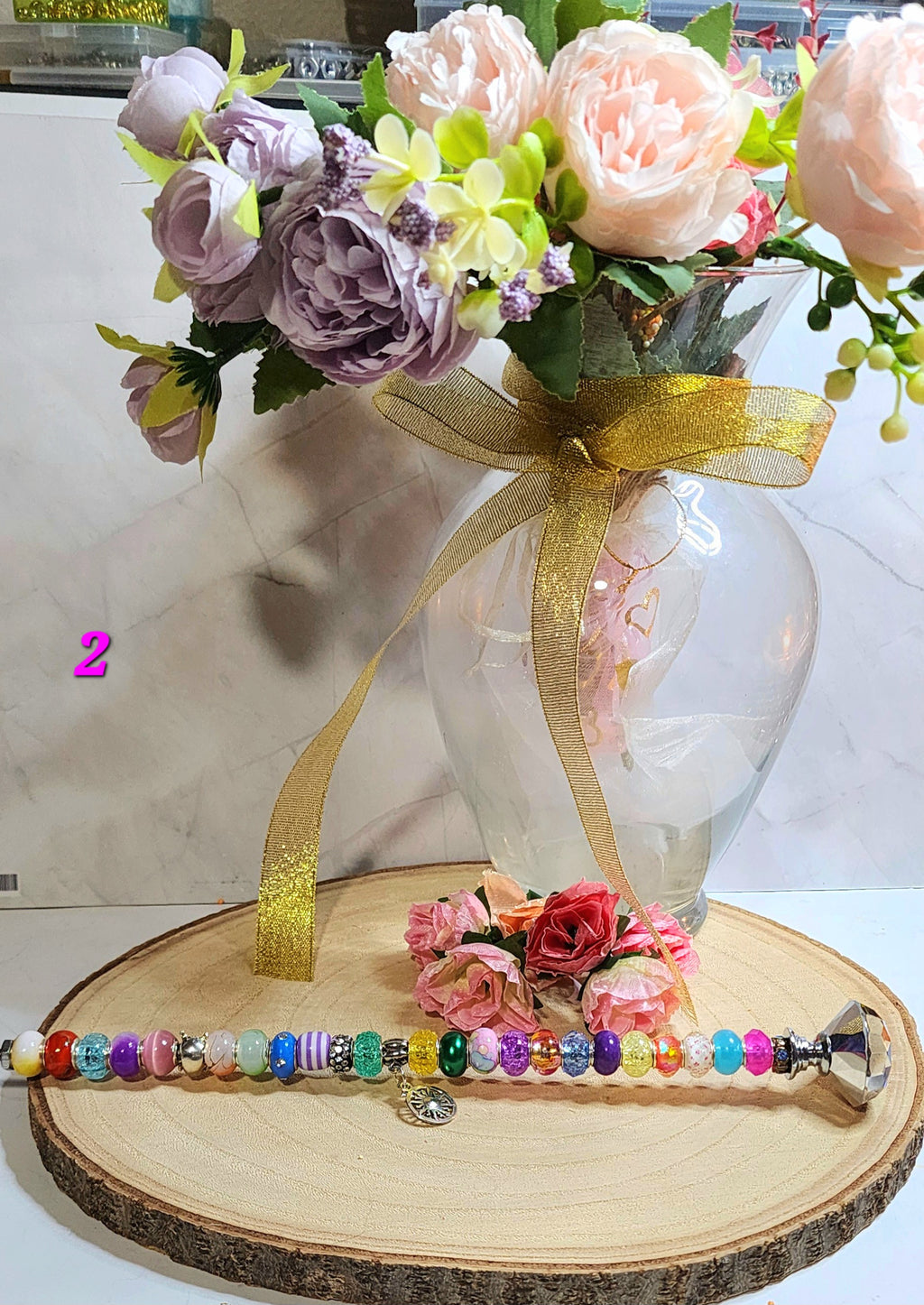 Magical fairy wand flower garden stakes