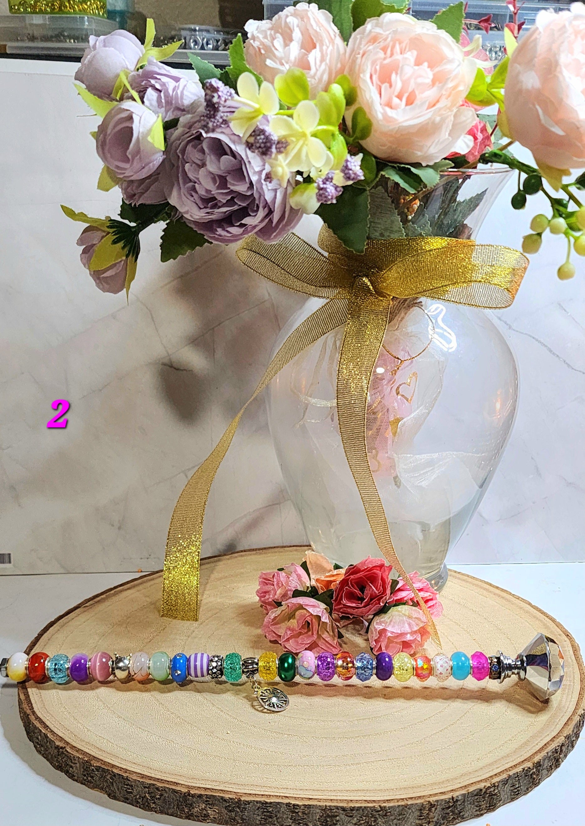 Magical fairy wand flower garden stakes