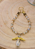 Angel Crystal Beaded Ornament Handmade Christmas Ornament  Memorial Angel Gift  Holiday Tree Decoration