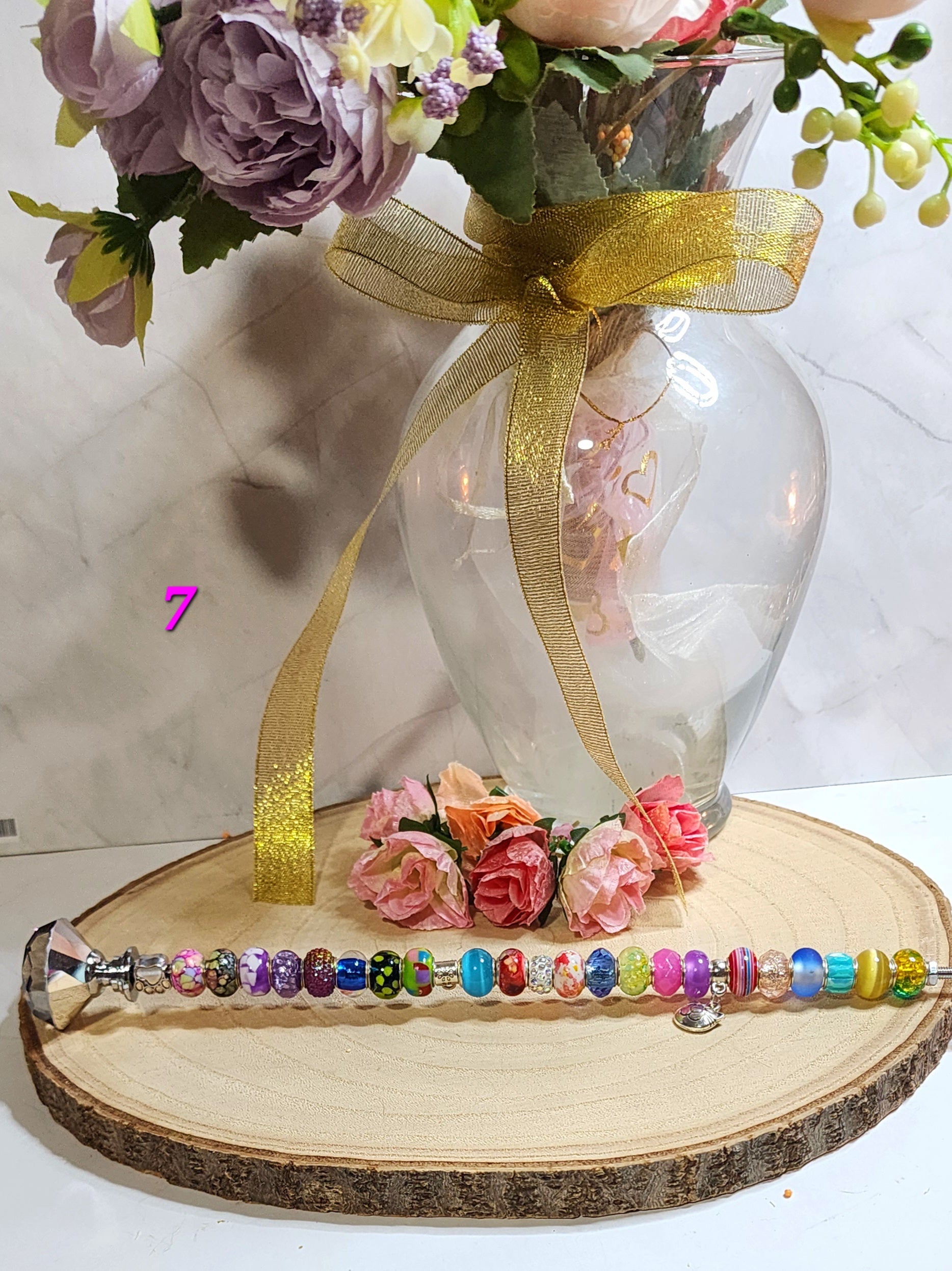 Magical fairy wand flower garden stakes