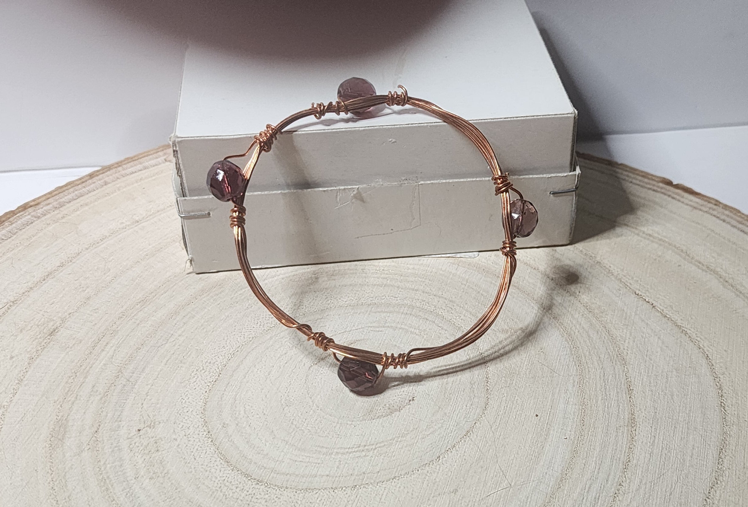 Copper wire stacking bangle bracelets