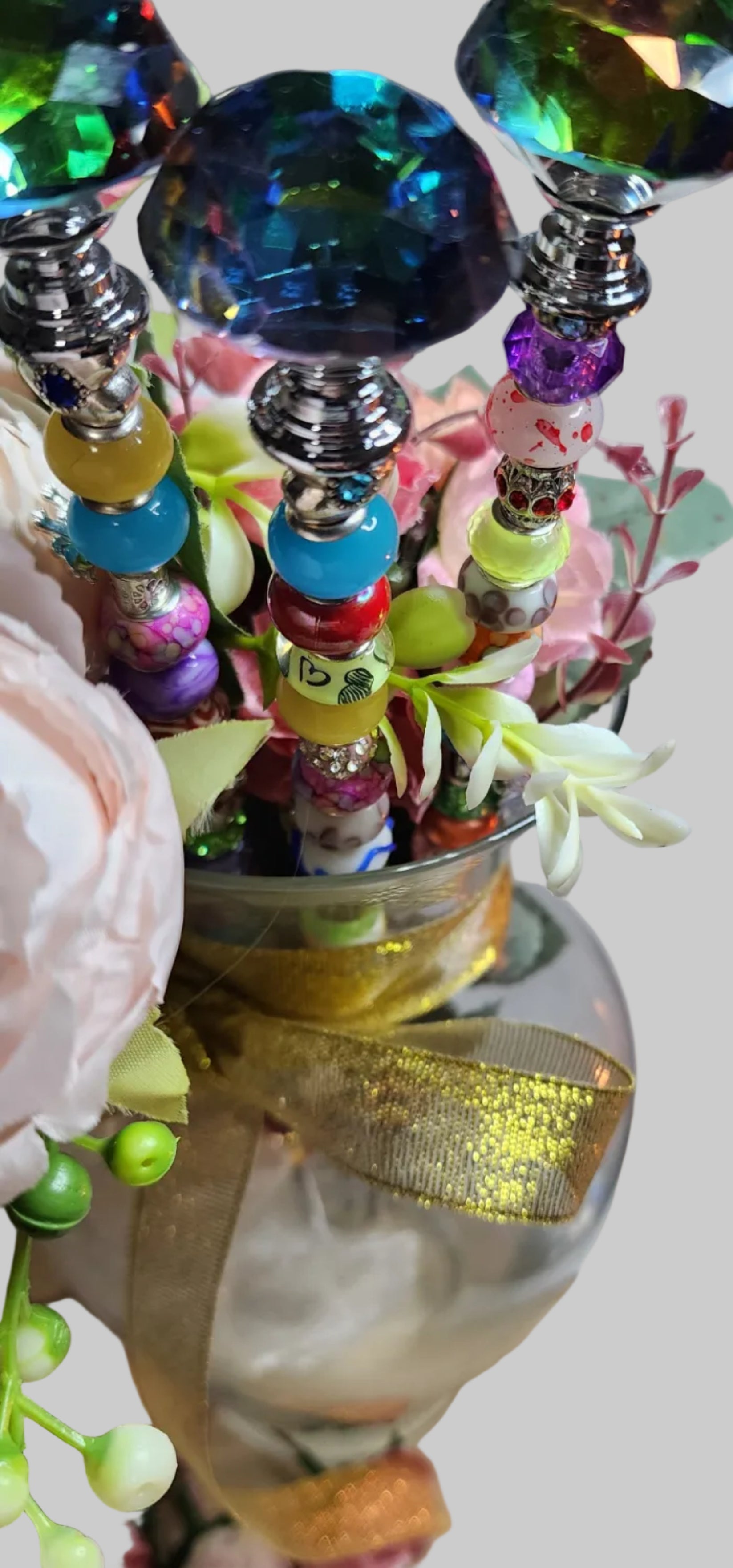 Magical fairy wand flower garden stakes