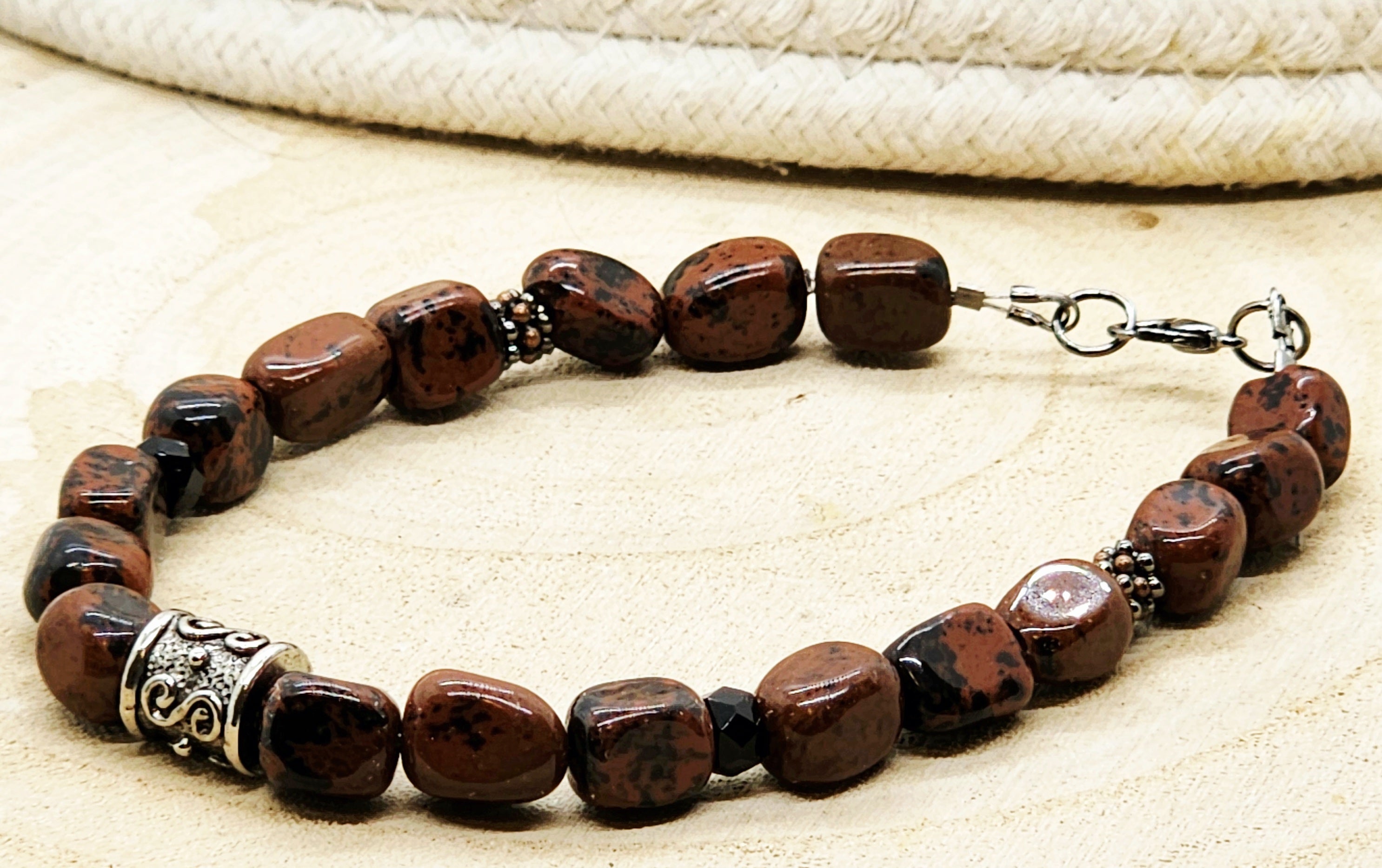 Red Mahogany Jasper Men’s Bracelet – Strength, Style & American Craft 🇺🇸