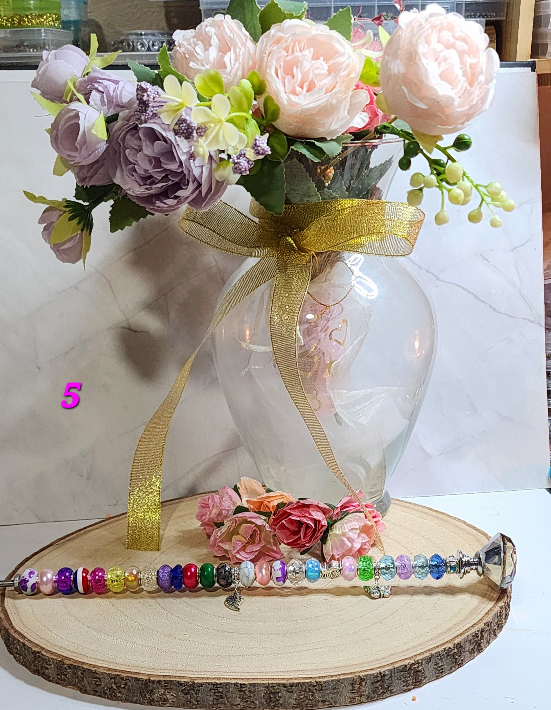 Magical fairy wand flower garden stakes